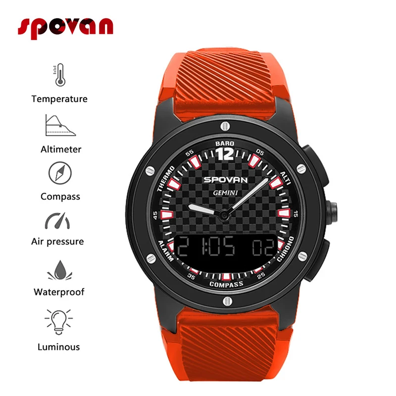 Smart Watch Fashion Compass Waterproof Temperature Men Quartz Watch Sports Watches Shockproof Watches for Men Relogio Masculino