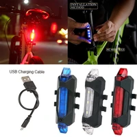 bicycle led light back rear tail lights usb rechargeable mountain cycling safety warning lamp waterproof bicycle accessories