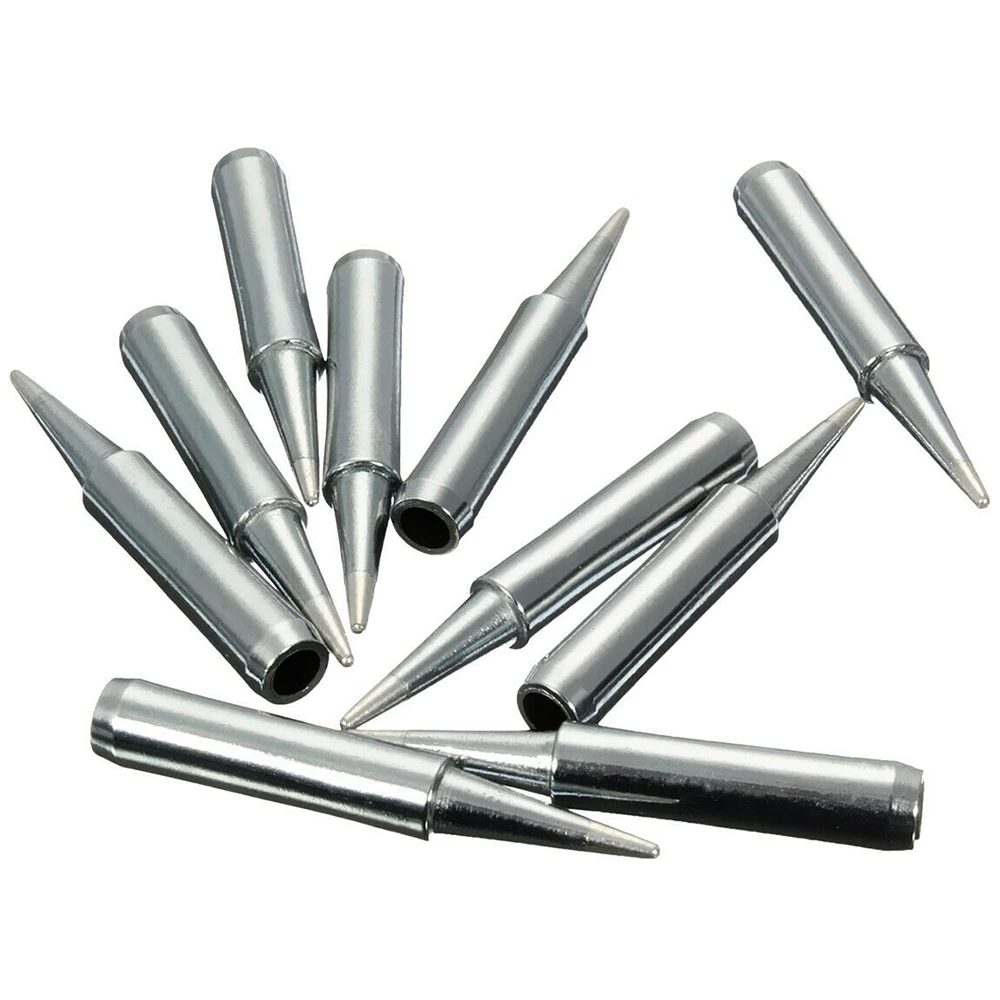 

Accessories Durable Useful Solder Iron Tips Station Welding 10pcs.900M-T-B Adapter Parts Pure copper Rework Silver