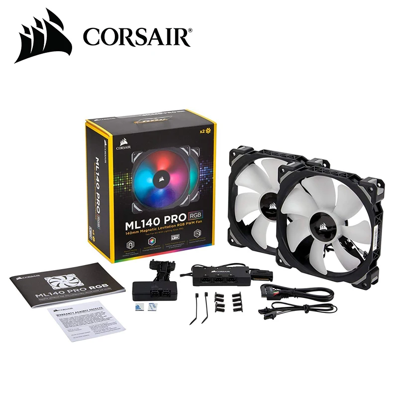 Corsair ML120/ML140 PRO RGB 120 мм 140 Премиум магнитная левитация LED PWM вентилятор|Оперативная
