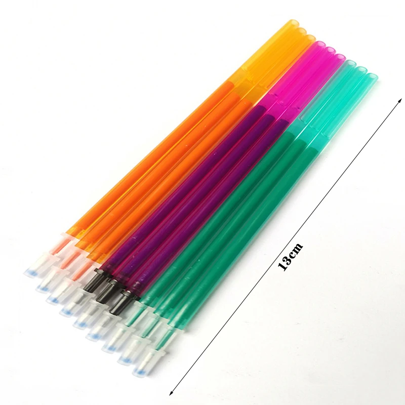 

50pcs/lot Erasable Gel Pen Refills 0.5mm Office School Erasable Pen Washable Handle Colored Erasable Ink Pens Writing Stationery