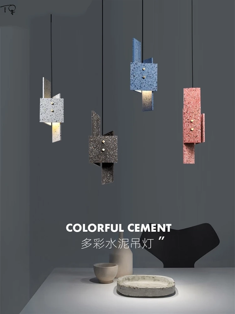 Скандинавский промышленный художественный декор цементная Подвесная лампа для