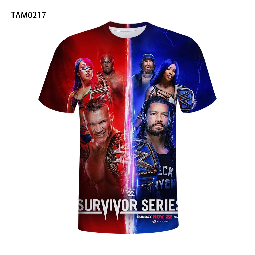 WWE 2021 летняя популярная мужская и женская футболка с 3D принтом уличная мода