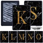 Чехол для планшета Kindle, электронная книга Paperwhite 1 2 3 4Kindle (10-е поколение8-е поколение), начальное имя, 26 букв, жесткий чехол-накладка