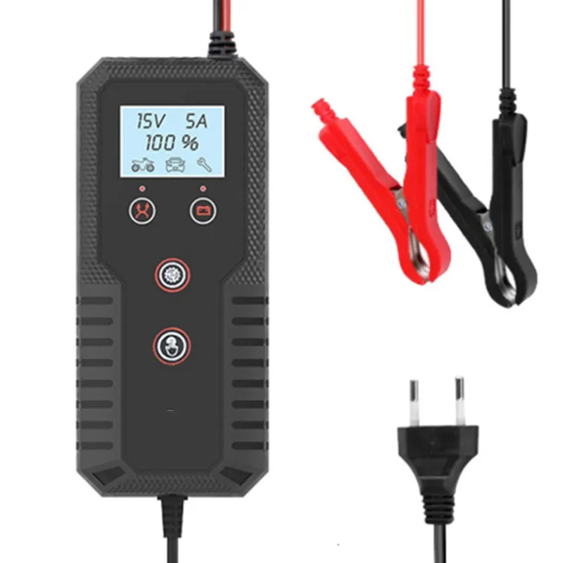 English version car battery charger 6V12V motorcycle battery pure copper smart pulse repair automatic