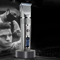 space gray men professional cordless hair clippers usb rechargeable 18650 lithium battery set