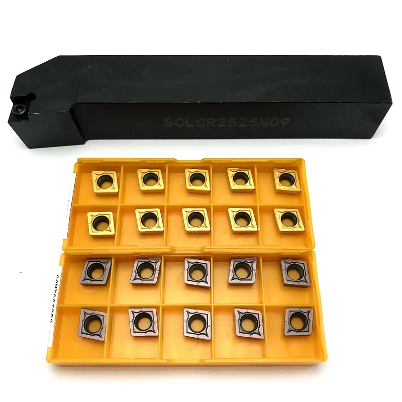SCLCR1212H09 держатель токарного станка с ЧПУ SCLCR1616H09 SCLCR2020K09 SCLCR2525M09 + 10 шт. CCMT09T304 CCMT09T308