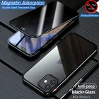 Магнитный чехол с полной защитой для IPhone 12, 11 Pro, XS Max, X, SE, 8, 7, 6s Plus, двустороннее стекло, металлическая абсорбция, 360