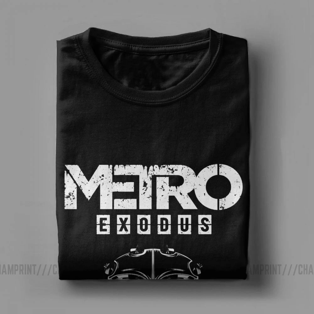 Мужская футболка Metro Exodus, футболки, противогаз, токсичные игры, игры Artyom Haunter, футболки с короткими рукавами, круглый вырез, одежда из чистого хлопка
