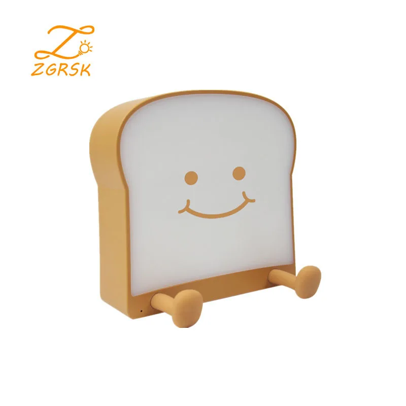 

Ночной светильник с подзарядкой через USB, светильник с таймером, односторонний светильник в форме хлеба, прикроватный светильник