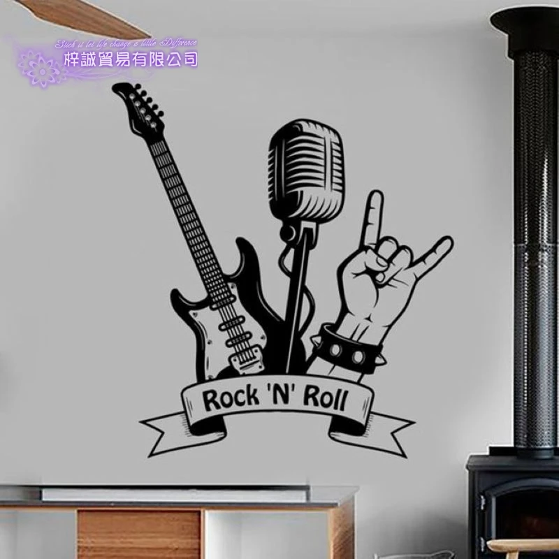 

Music Sticker Rock Decal Beauty Posters Vinyl Wall Decals Decor Mural Kids Room Decoration Wall Decal