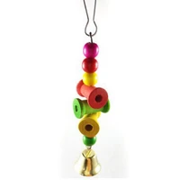 parrot birds toy kit swing hanging bells wooden bridge accessories bird toy standing training pet tool