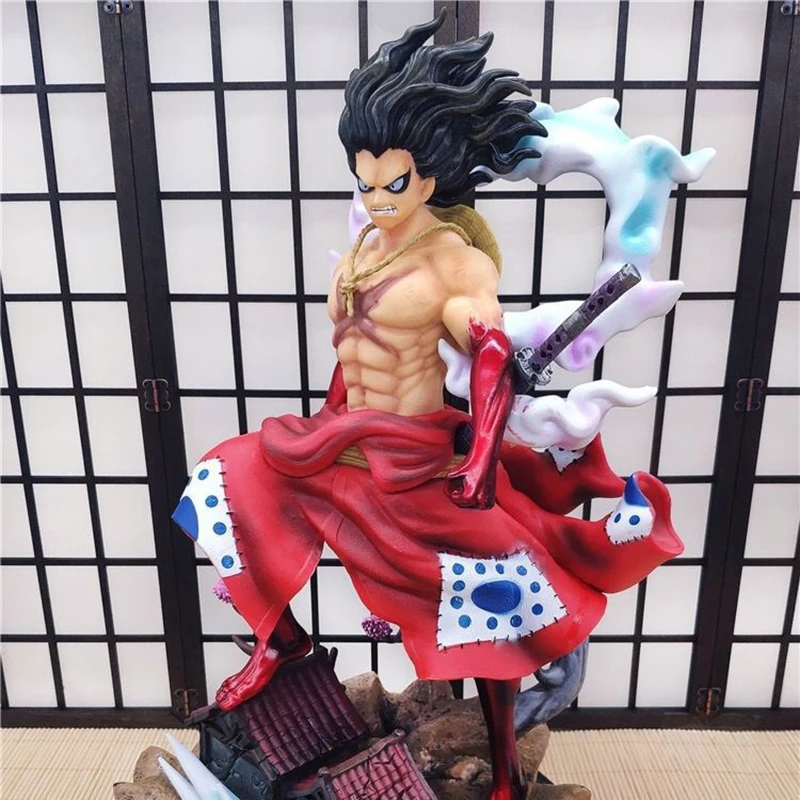 

Anime Figures One Piece Wano Kimono Monkey D Luffy Gear 4 Snakeman GK Statue PVC Action Figure Collectible Figurine Model Toys