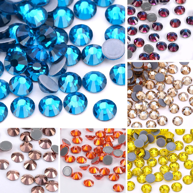 Стразы для ногтей кристалл AB горячая фиксация блестящее украшение алмазная