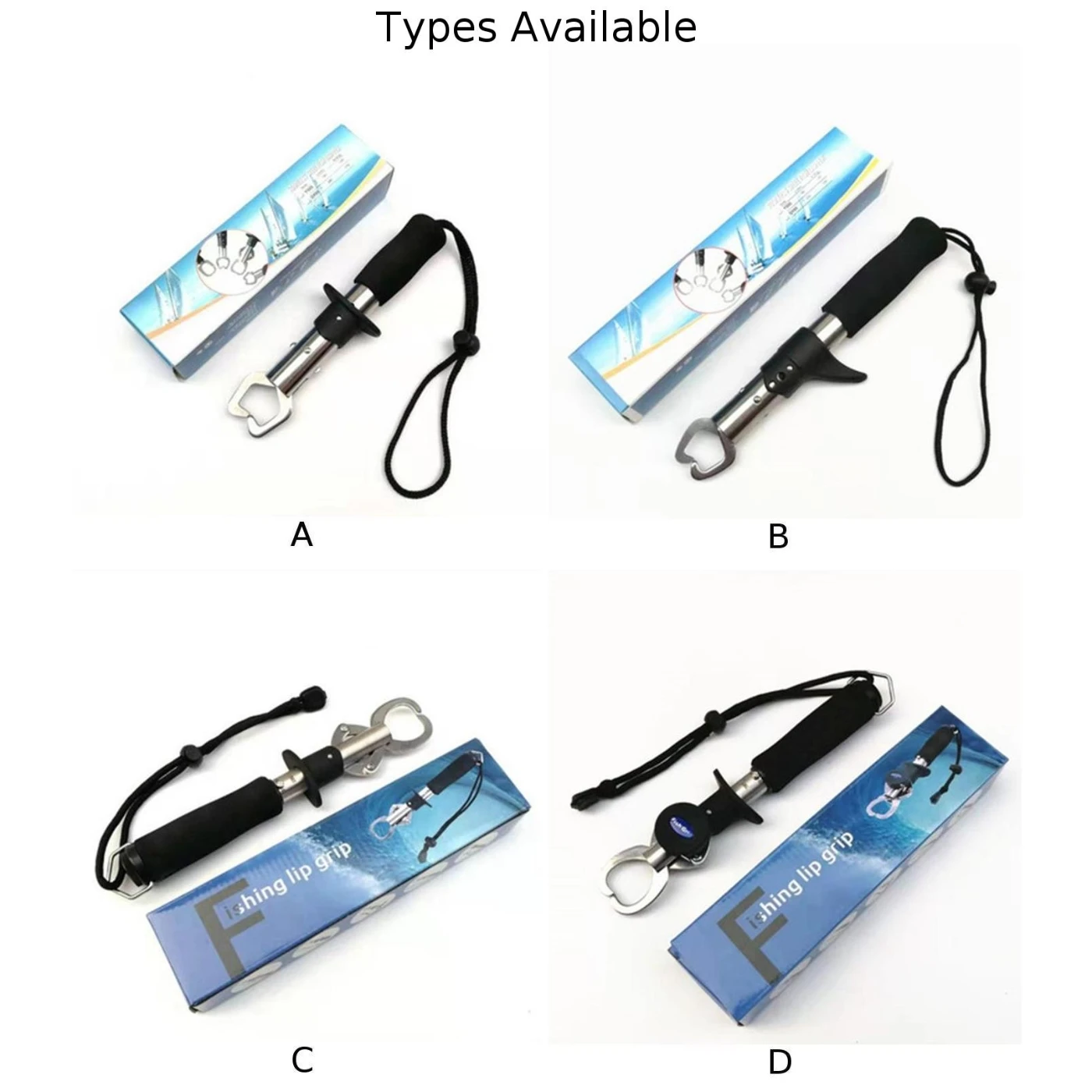 

1 SET Stainless Steel Fish Lip Gripper Grabber Grip Fishing Tool Tackle Keeper Holder Hand Protection Fishing Equipment