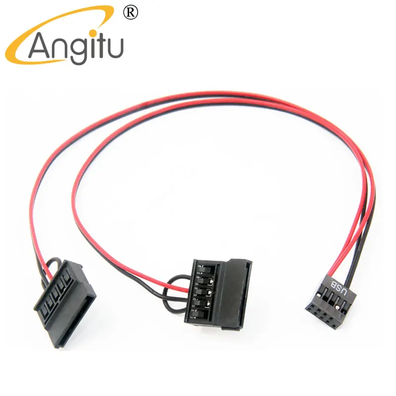 Angitu ITX материнская плата USB 9Pin до 1x 2x Sata SDD кабель питания Adapter-30cm - купить по
