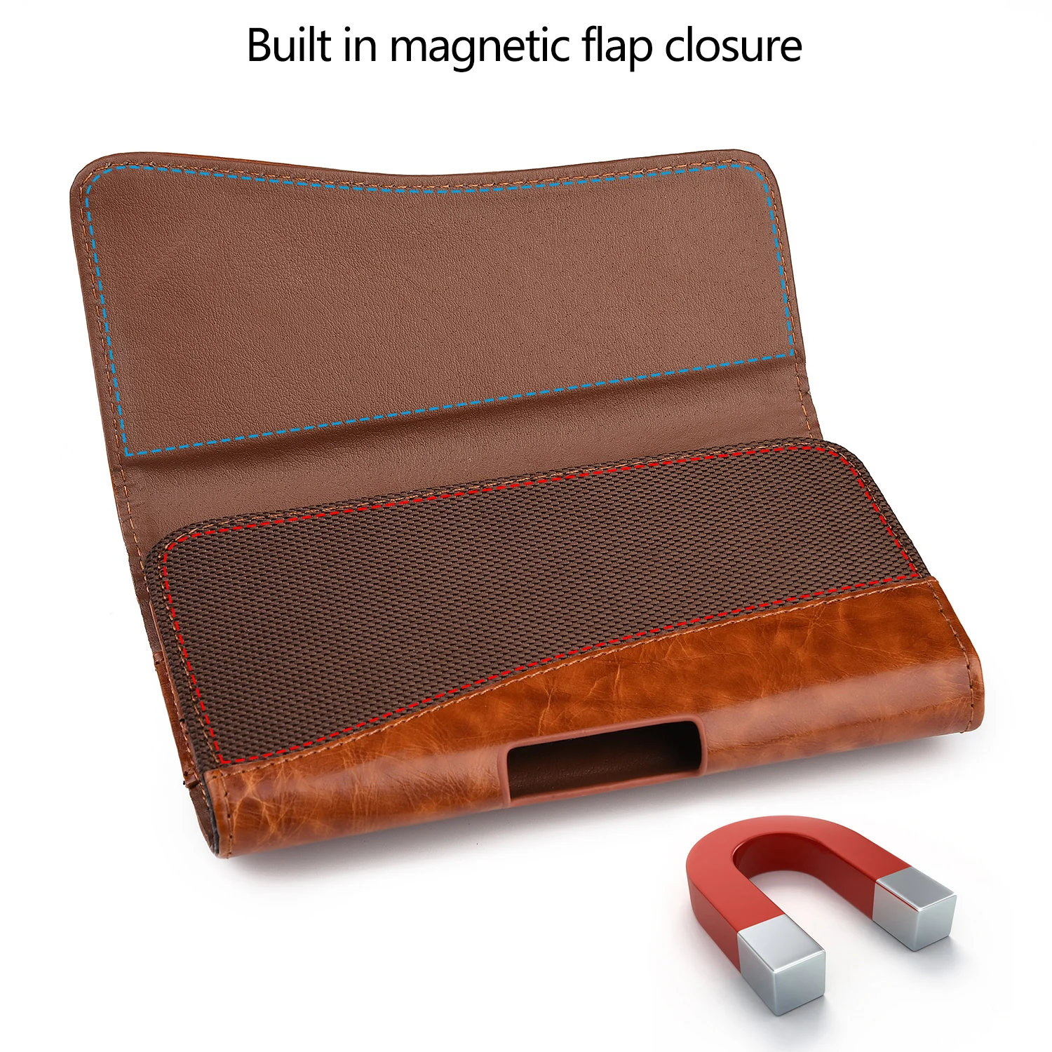 Универсальный чехол-кобура для телефона чехол из искусственной кожи с зажимом