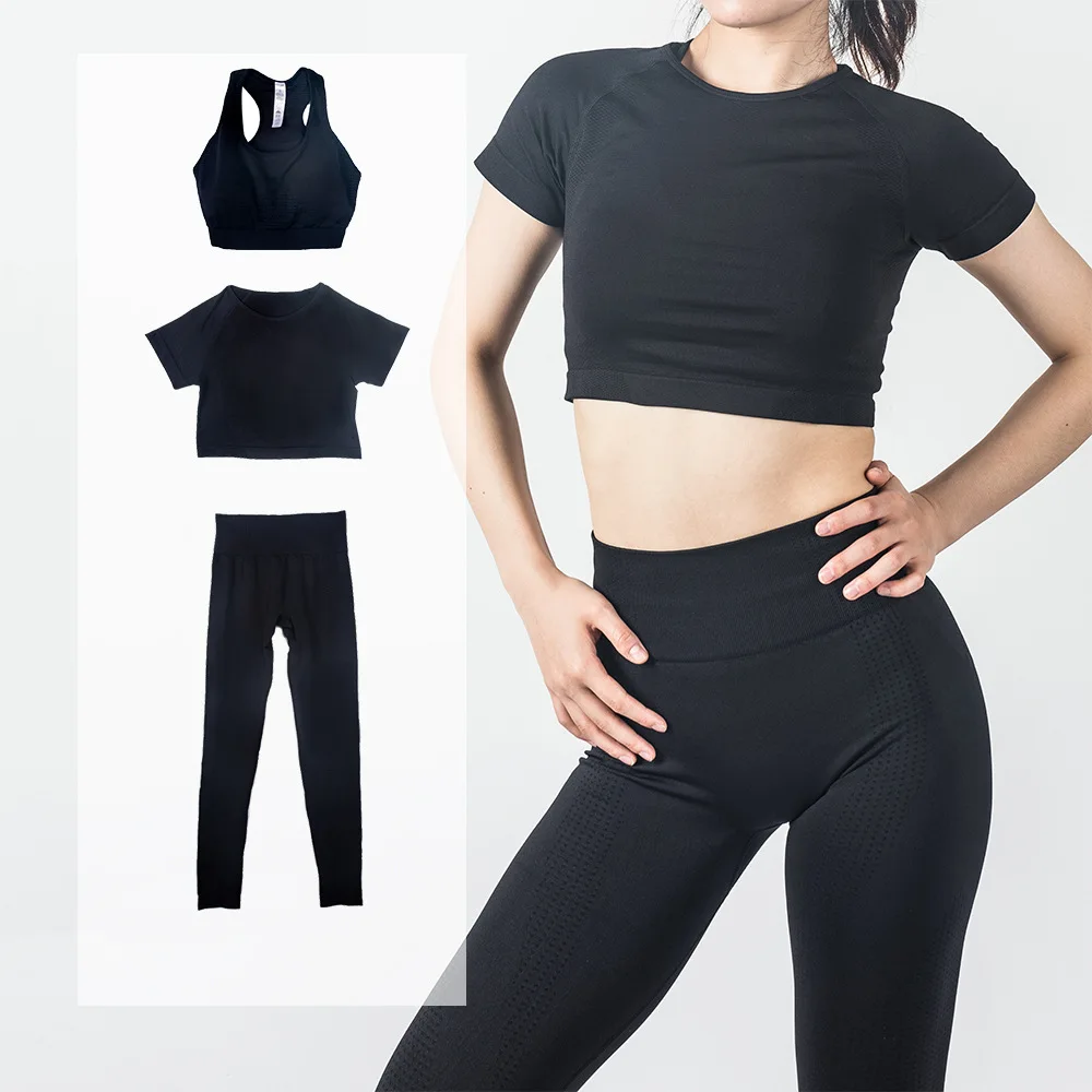 Женский бесшовный комплект для йоги Vital с длинным рукавом фитнеса дома и улицы