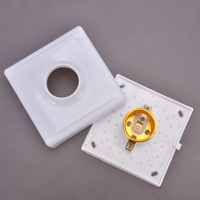

E27 LED Light Bulb Holder Round Square Fitting Socket Plug Switch Hanging Lamp