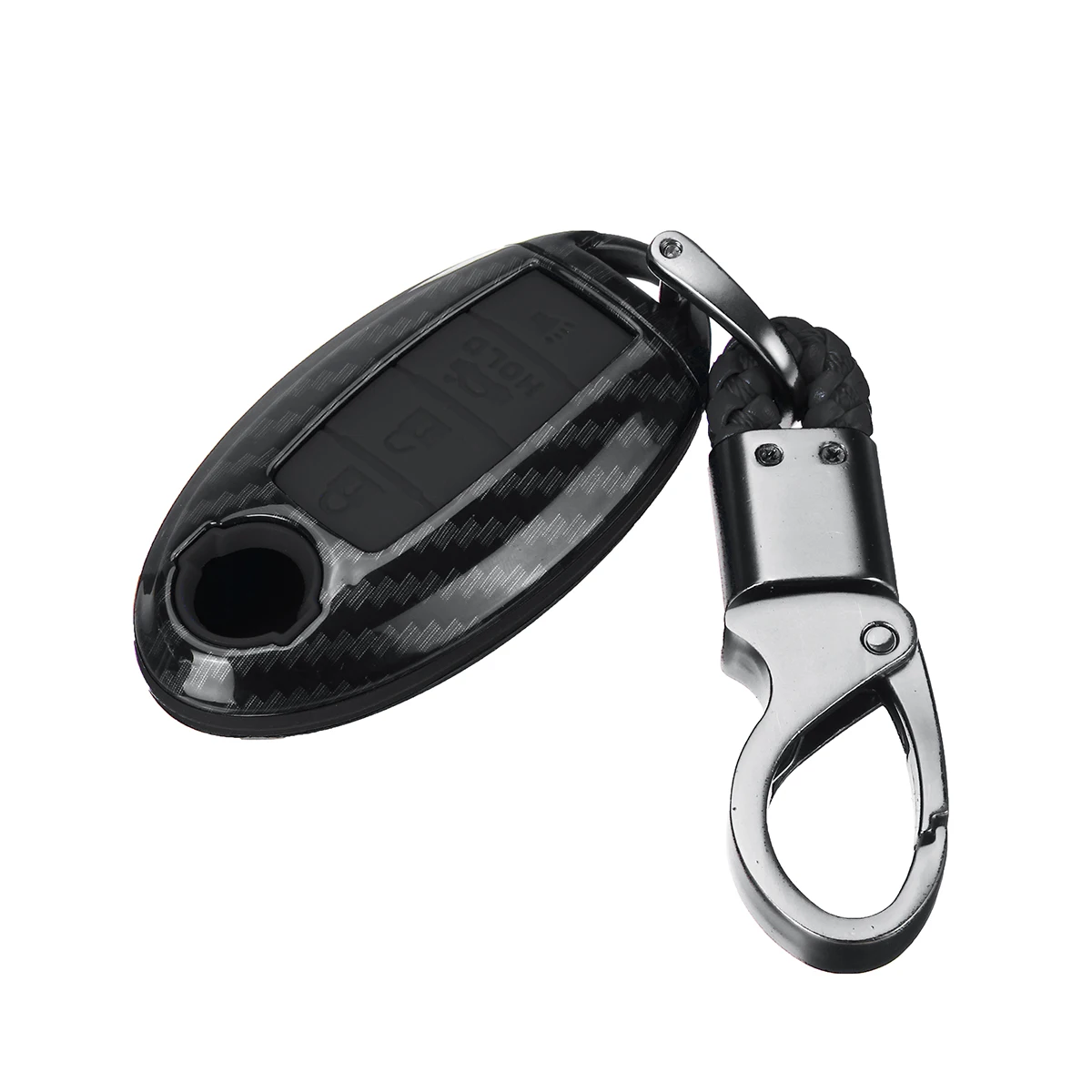 4 кнопки Брелок дистанционного углеродного волокна Автомобильный ключ чехол