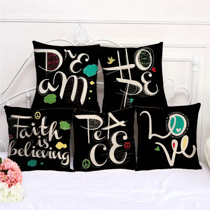 Наволочки с наилучшими пожеланиями наволочки английскими словами 45x45 см