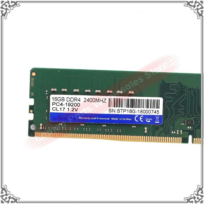 Память RAM 16GB DDR4 2400MHZ PC4-9200 CL17 1 2 V STP16G-18000745 ddr 4 PC памяти для настольных ПК ноутбука |
