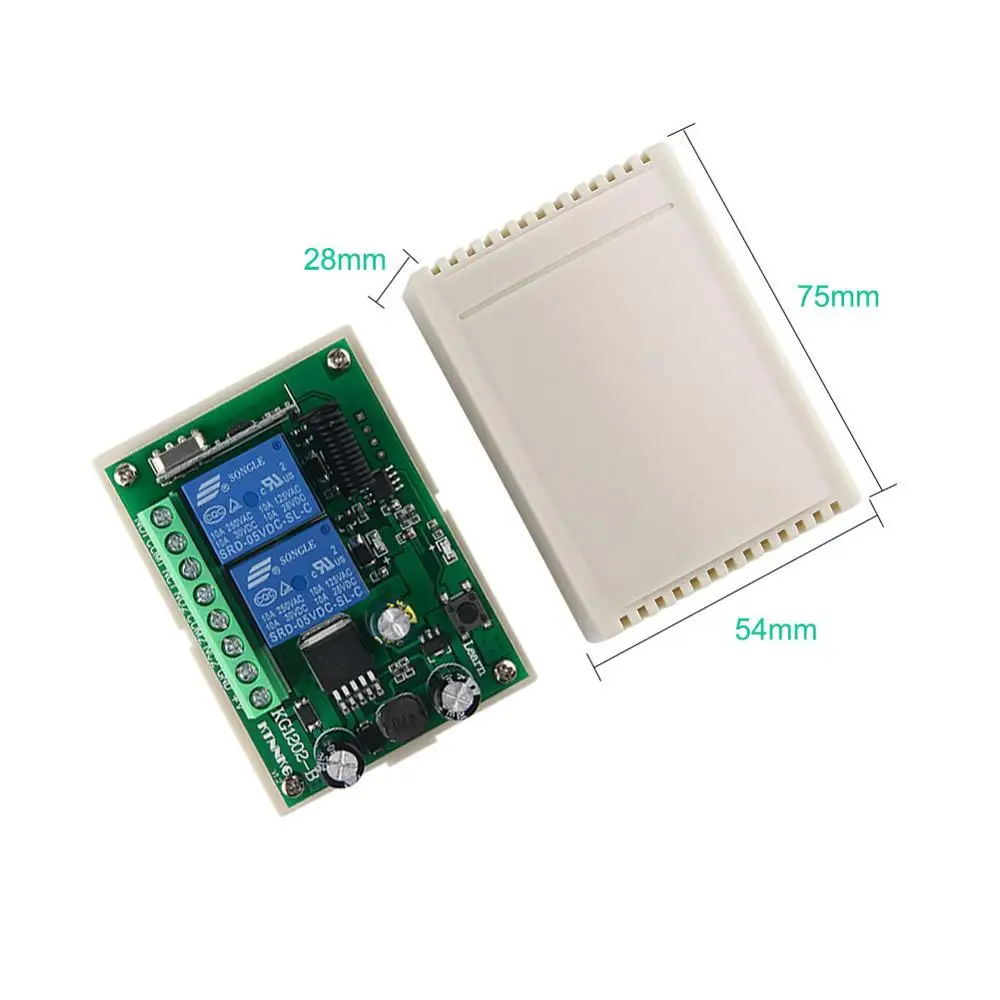 Беспроводной пульт дистанционного управления 12 В постоянного тока 2 канала RF