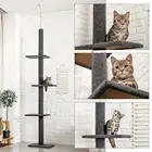 Регулируемая рама для кошек 228-274 см, роскошная мебель из массива дерева, прыгающее дерево, когтеточная колонна Tianli, Сосновая башня для кошек