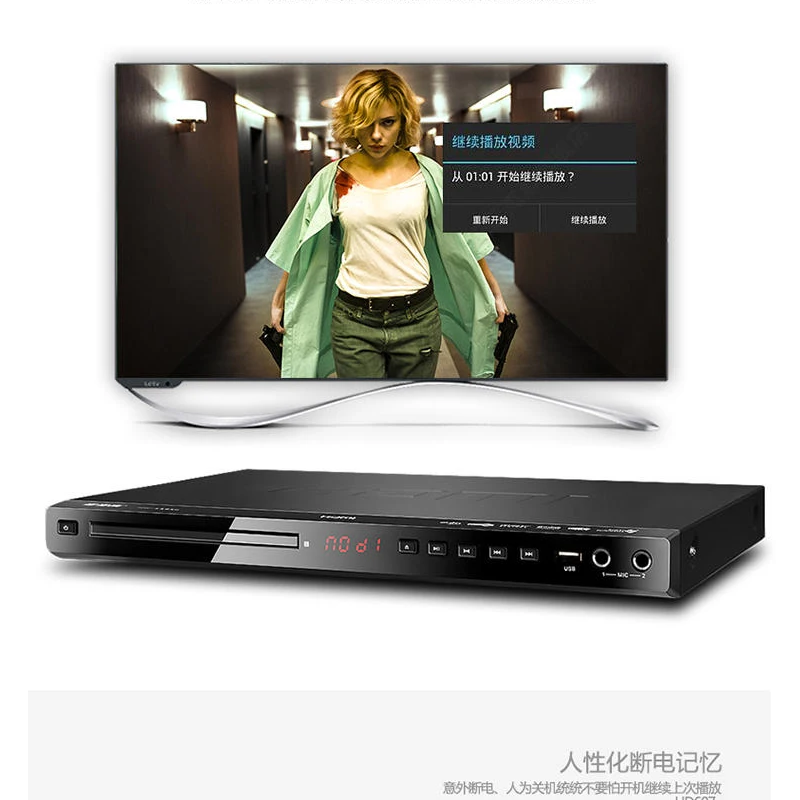 KYYSLB 36*21*3.3cm 10W DVD Player 5.1 Channel Home EVD USB Card Reader HD VCD Children Portable CD Full Format | Электроника