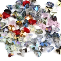 8x10mm glass butterfly shaped crystal beads colorful gasket bracelet jewelry making diyseamable rhinestones
