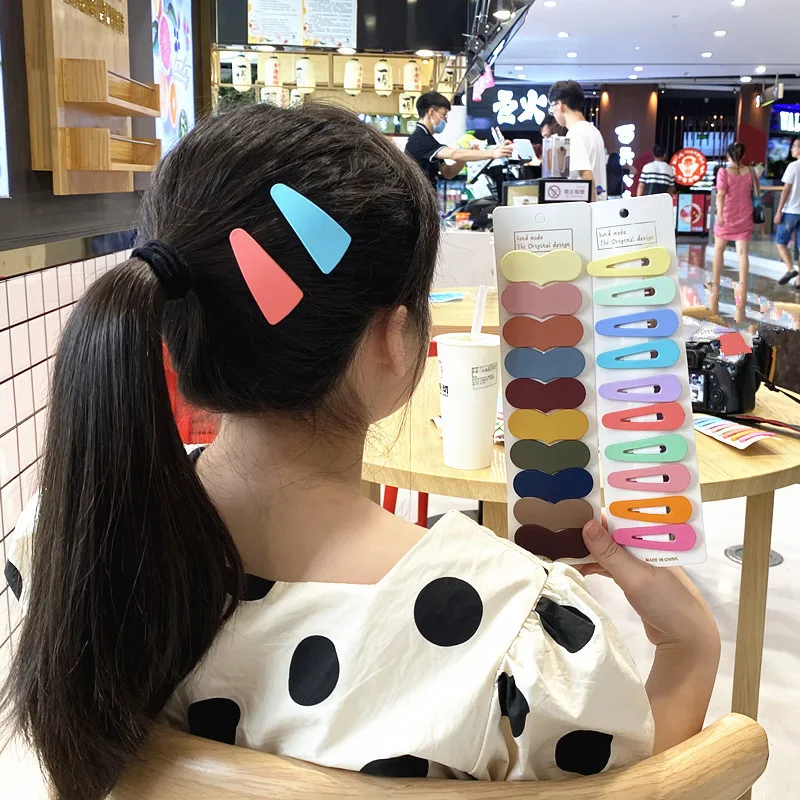 

10Pcs/lot Simple Candy Color Hairpins Women Barrette Headwear Girls BB Clips Headdress Barrettes Bobby Pin Hair accessories