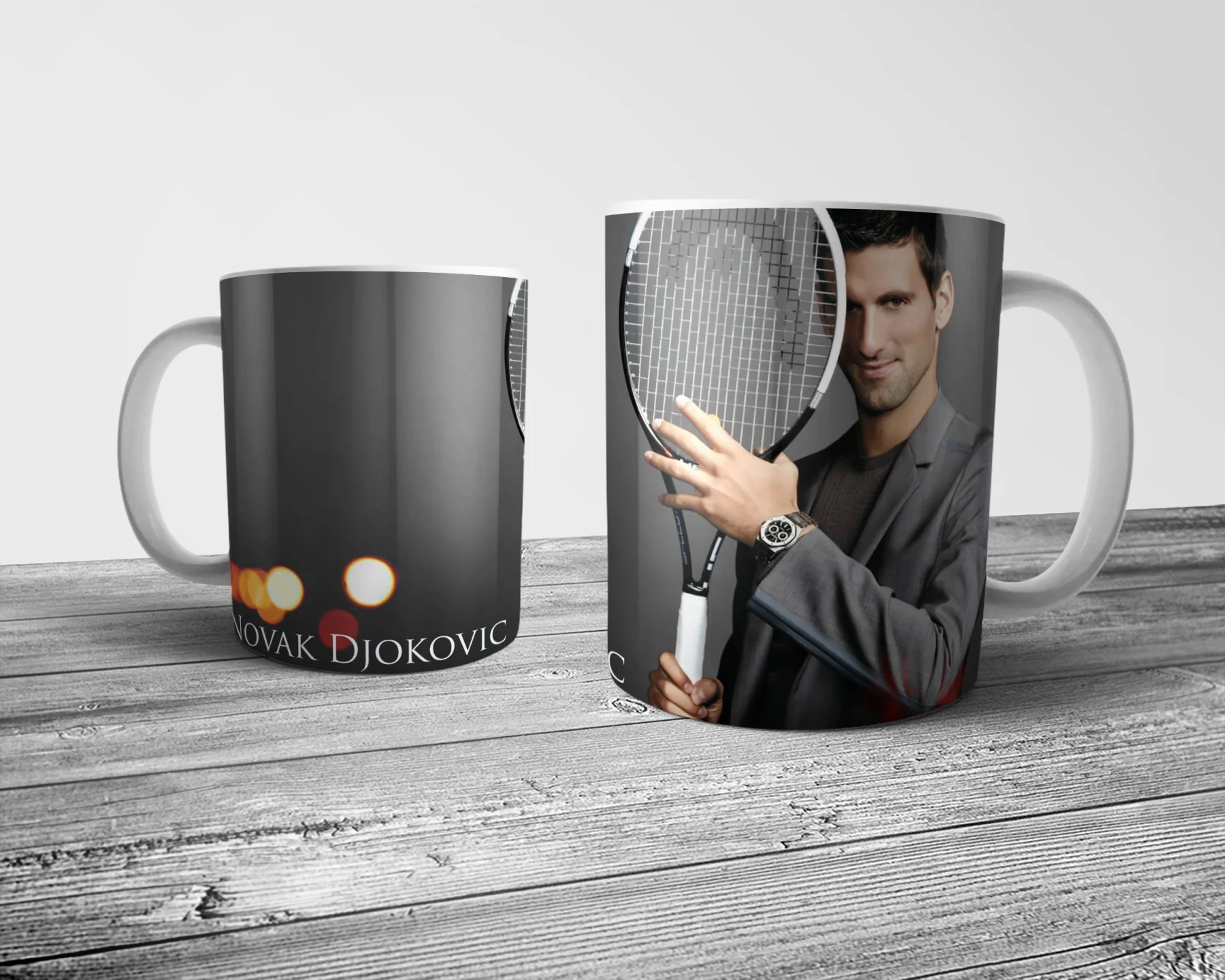 Кружка Pixxa Novak Djokovic модель чашки 4 для молока кофе чая фарфоровый подарок|Кружки| |