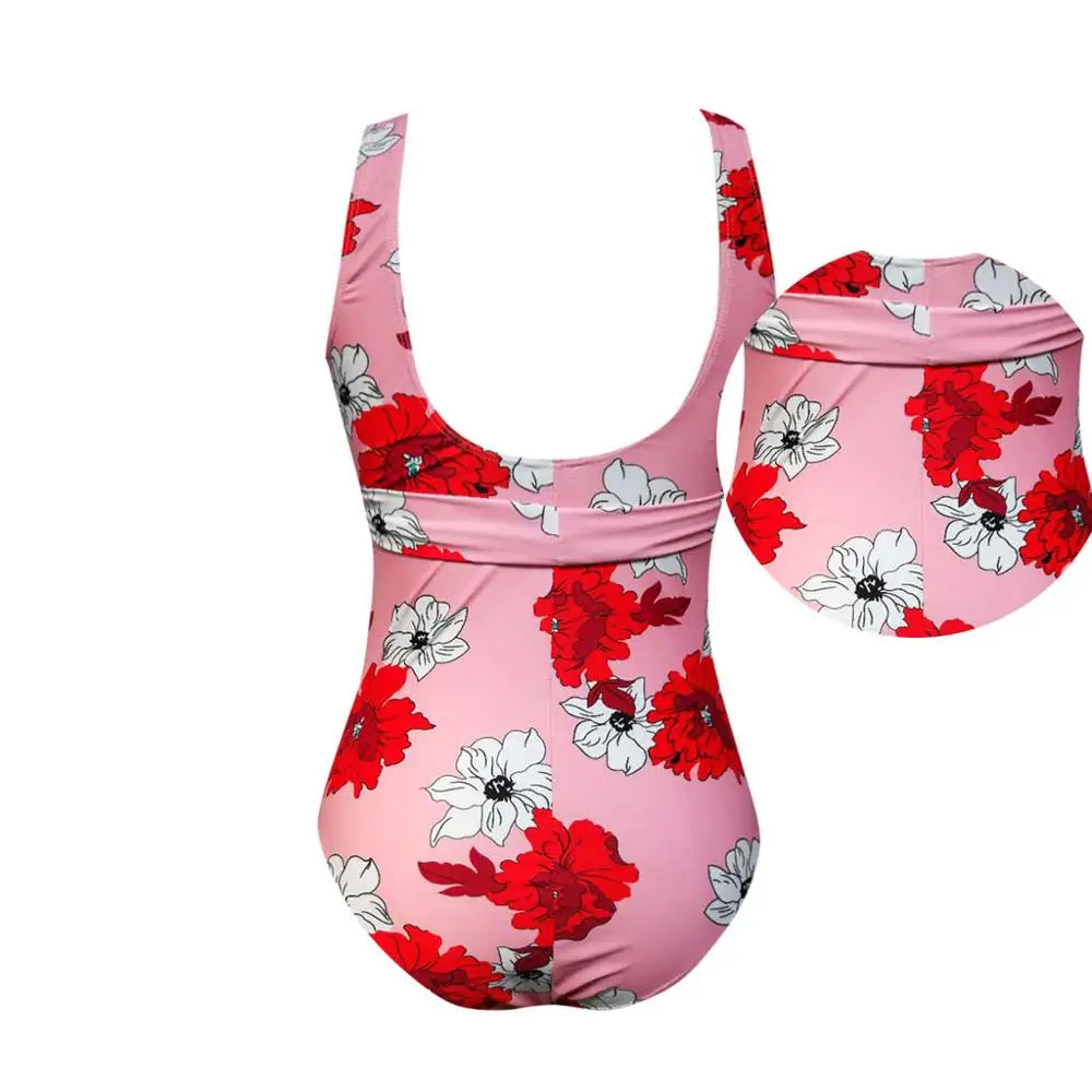 Женский купальник с цветочным принтом сексуальный цельный костюм для дайвинга
