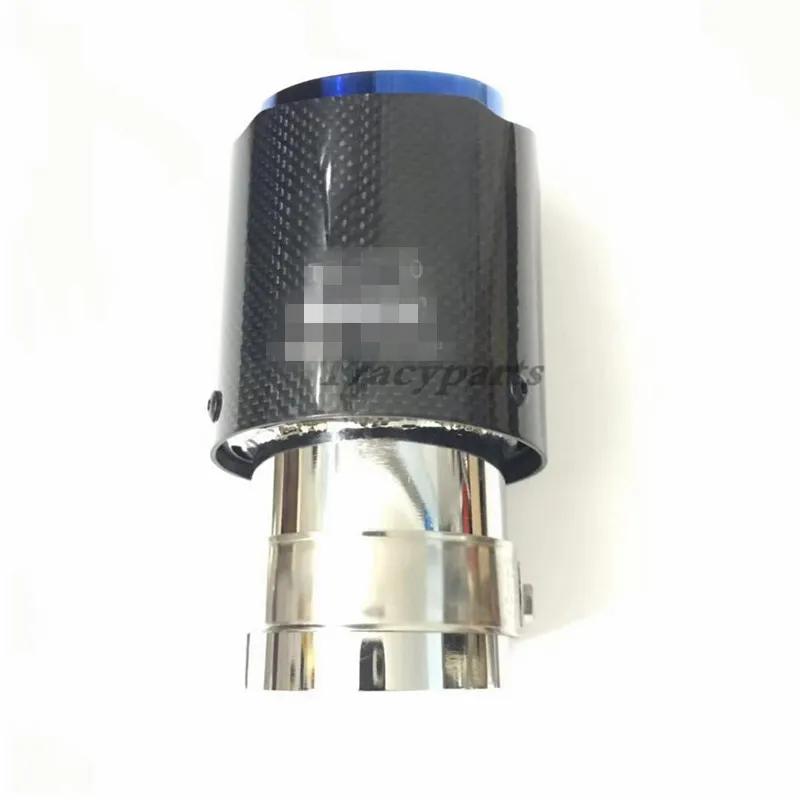 1 шт. Akrapovic гладкая ткань Глянцевая углеродная выхлопная система Глушитель Синий