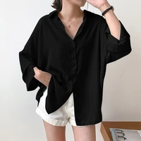 zanzea elegant streetwear full sleeve blusas casual summer buttons tops turn down collar chemise femme solid loose blouses