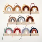 3 слоя INS скандинавский домашний тканый Радужный гобелен хлопчатобумажные цветные украшения ручной работы украшение для детской комнаты настенное украшение с кисточками