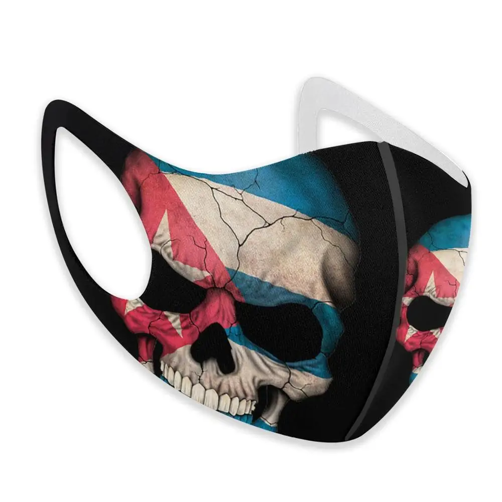 Кубинский флаг череп маска с фильтром многоразовая Маска сделай сам для детей