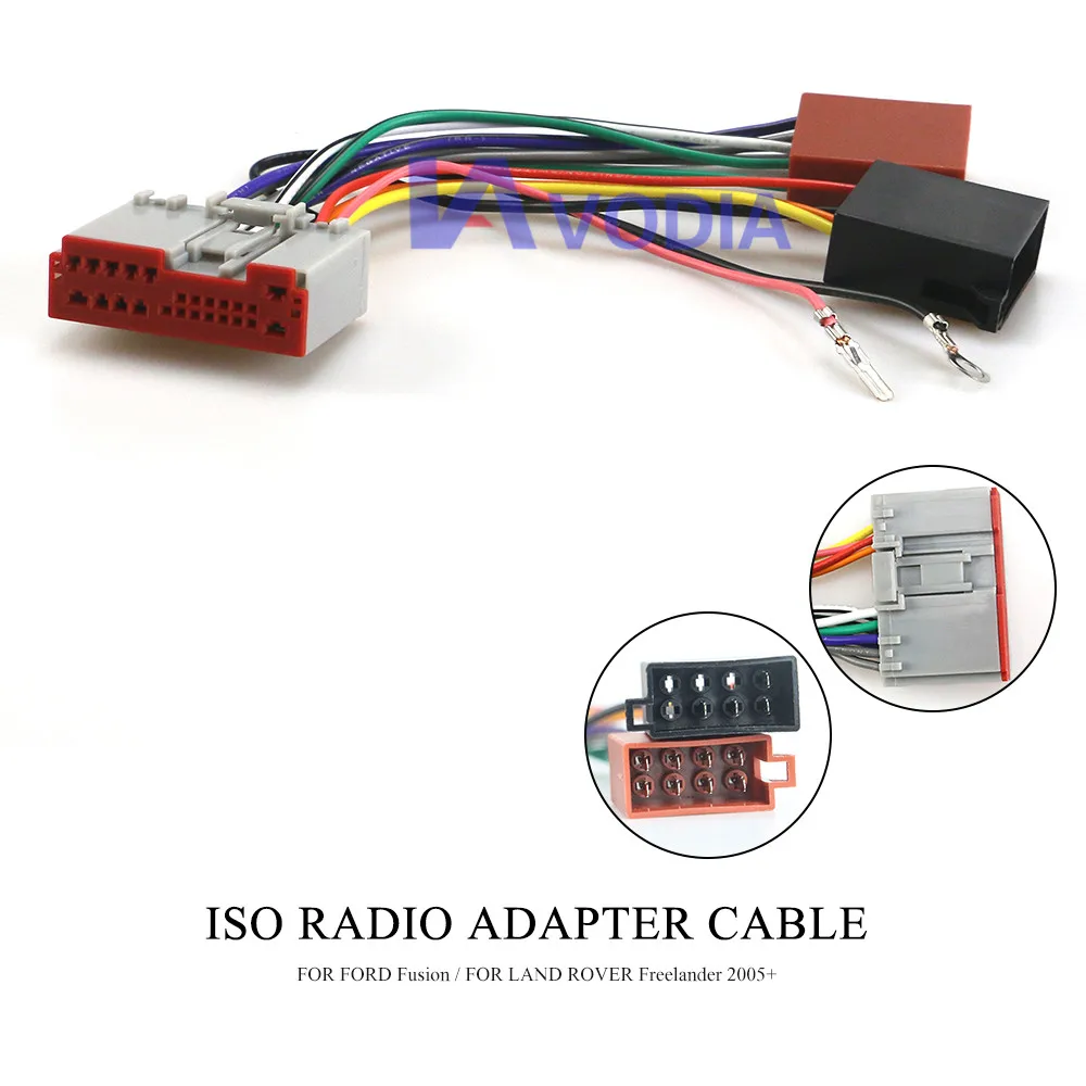 

12-135 ISO радиоадаптер для Ford Fusion для LAND ROVER Freelander 2005 + жгут проводов, соединитель, штекер кабеля