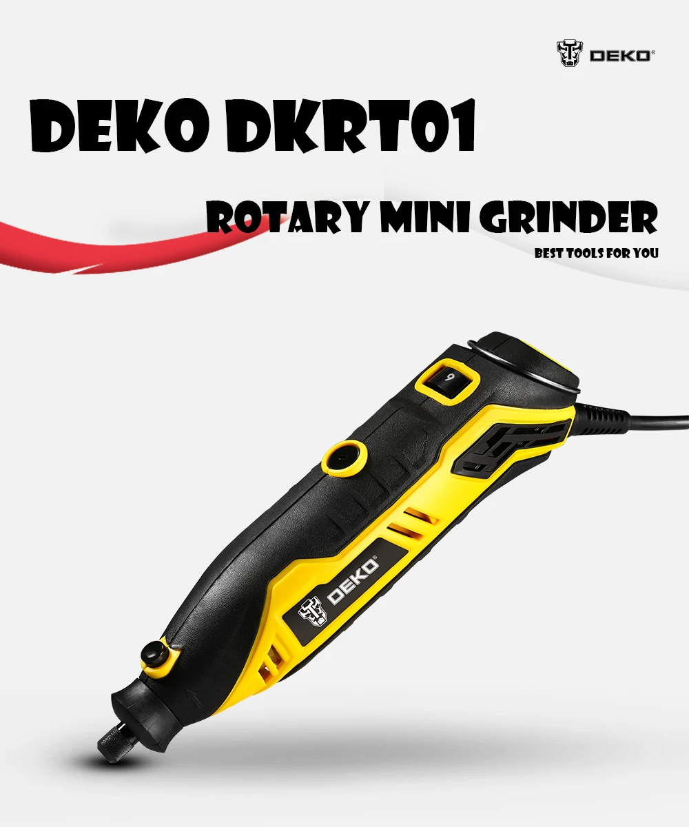 DEKO DKRT01 220V переменный Скорость мини шлифовальные станки Электрический для резки полировальные бурения роторный инструмент с аксессуарами