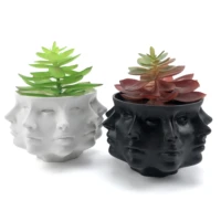 multi face succulent planter vase small face planter head face vase home decoration succulent cactus indoor plant pot