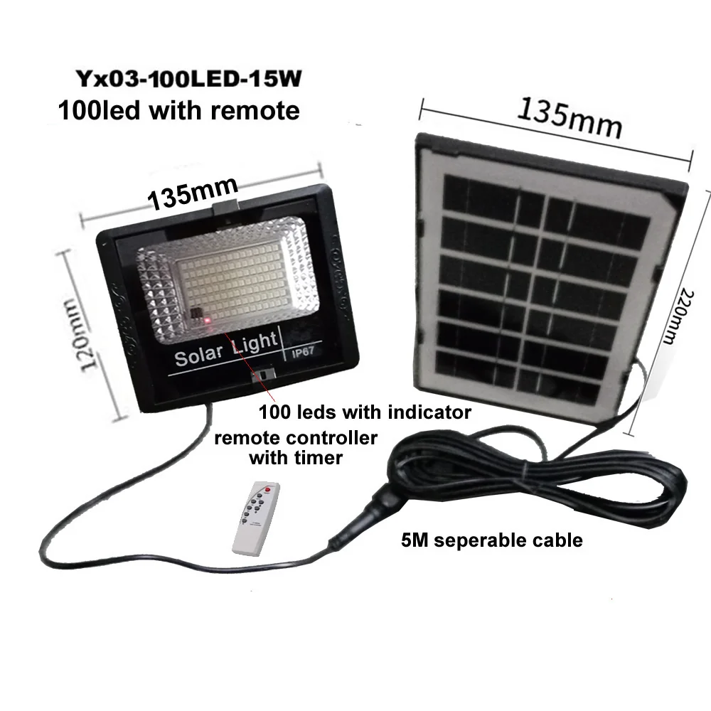 Беспроводной светильник для сада на солнечной панели настенный уличный