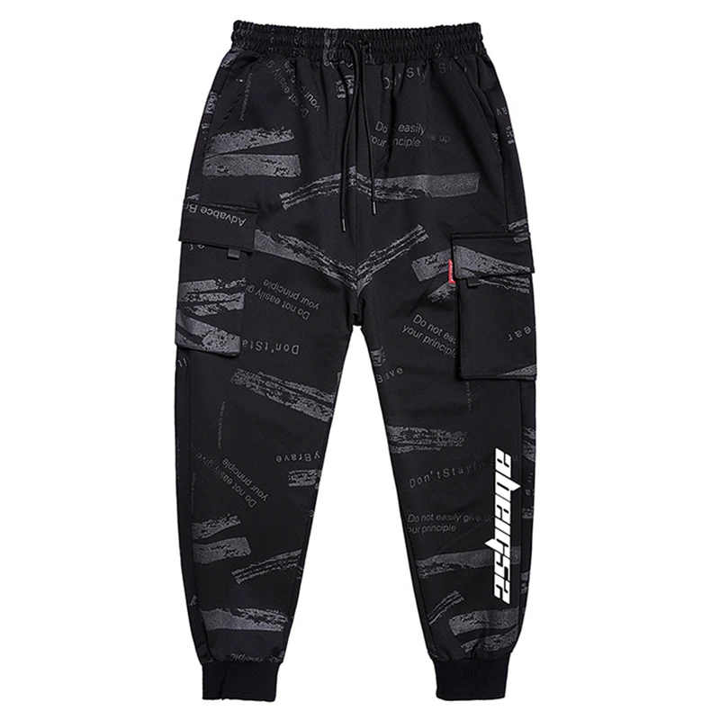 

7XL Plus Size Cargo Pants Men Joggers Sweatpants Baggy Pants Casual Streetwear Trousers Elastic Waist Male Loose Big Size HA001
