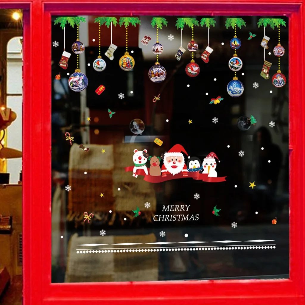 Фотообои с милым Санта Клаусом для дома магазина кафе окна двери декоративное