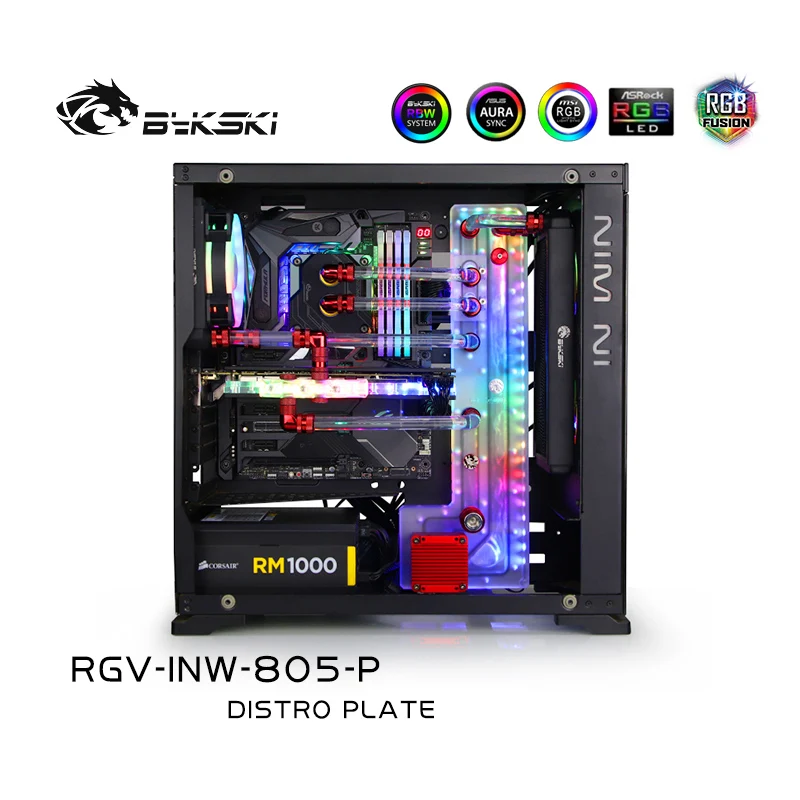 Bykski RGV INW 805 P доски для водных путей In Win чехол Intel CPU Water Block & Single GPU Building|Кулеры и