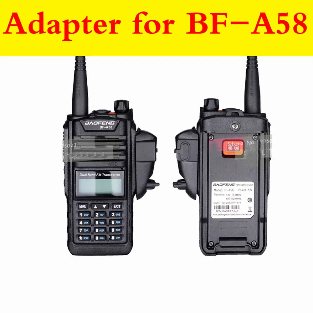 

For Baofeng 9700 A58 Motorola 2Pin Audio Walkie Talkie Headset Adapter Connector