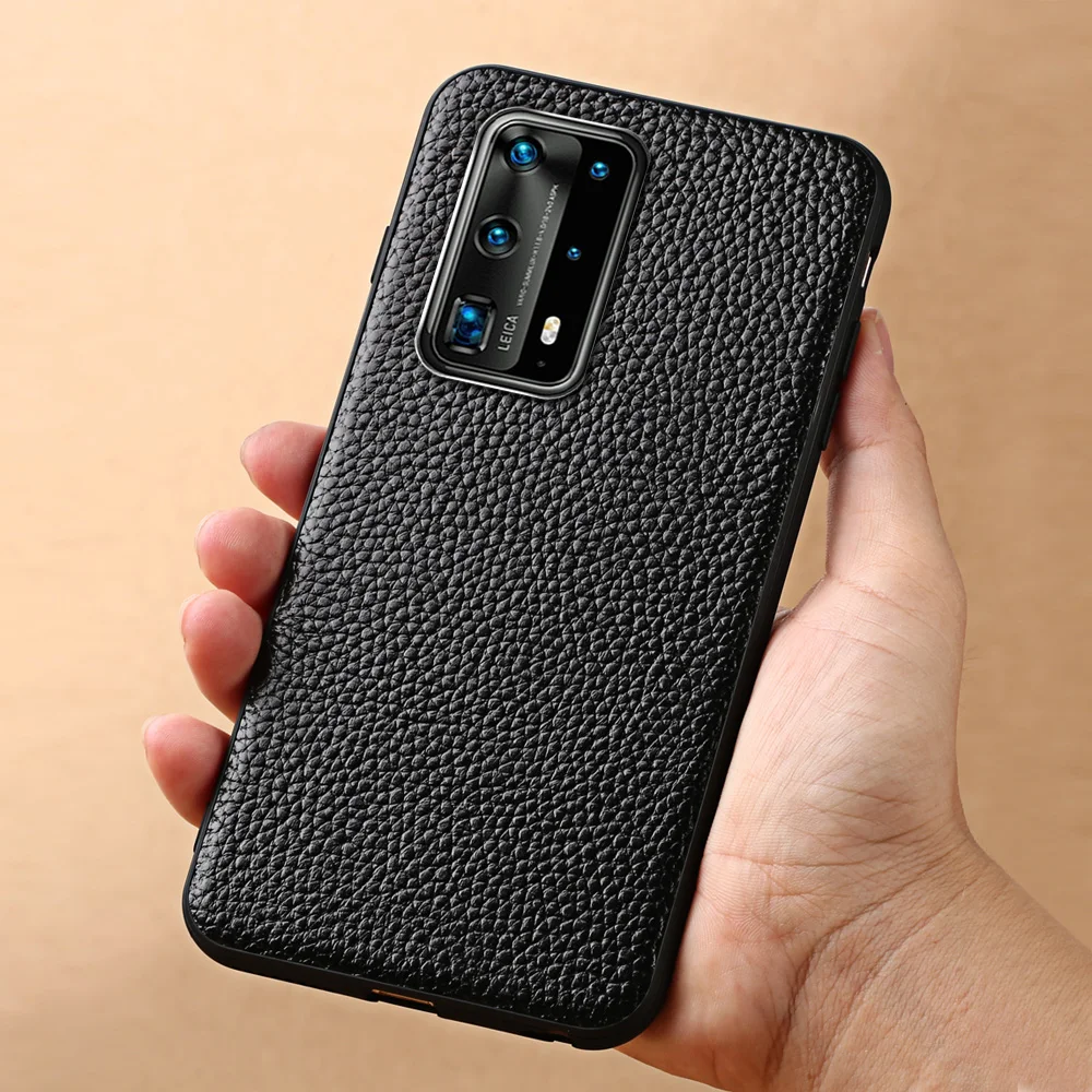 Чехол из натуральной зернистой кожи для Huawei P40 Pro P20 P30 Lite Nova 5T Y8P Mate 40 20 чехол Honor 8A 10i