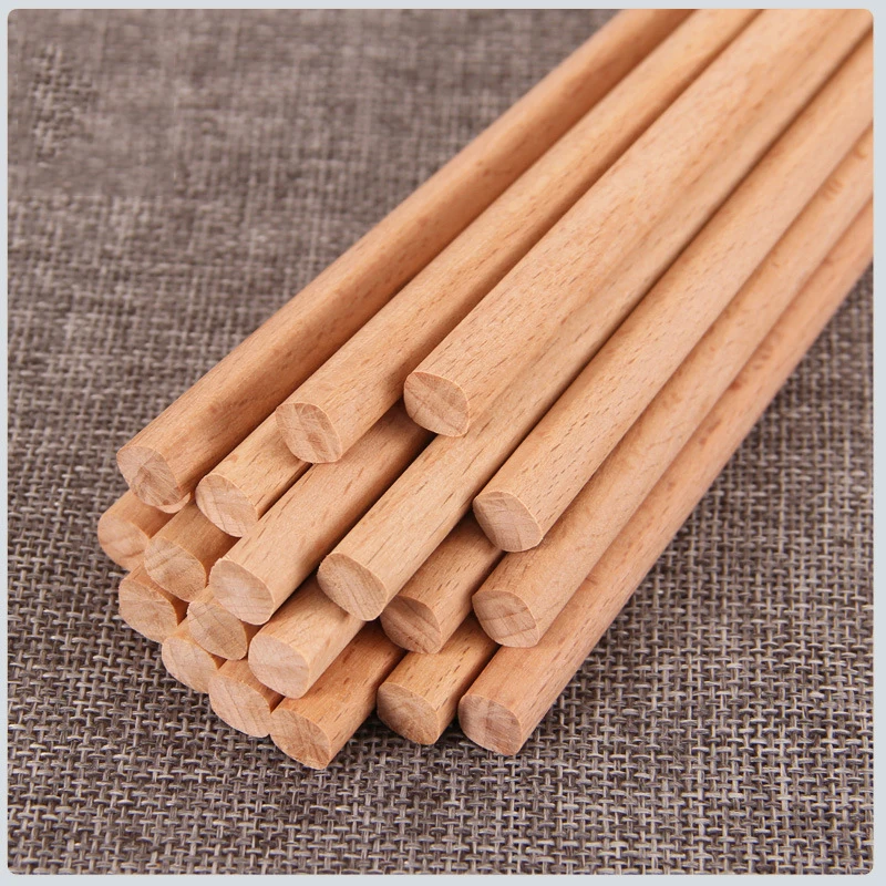 Круглые Китайские деревянные палочки для еды 5 пар без лака воска здоровые суши