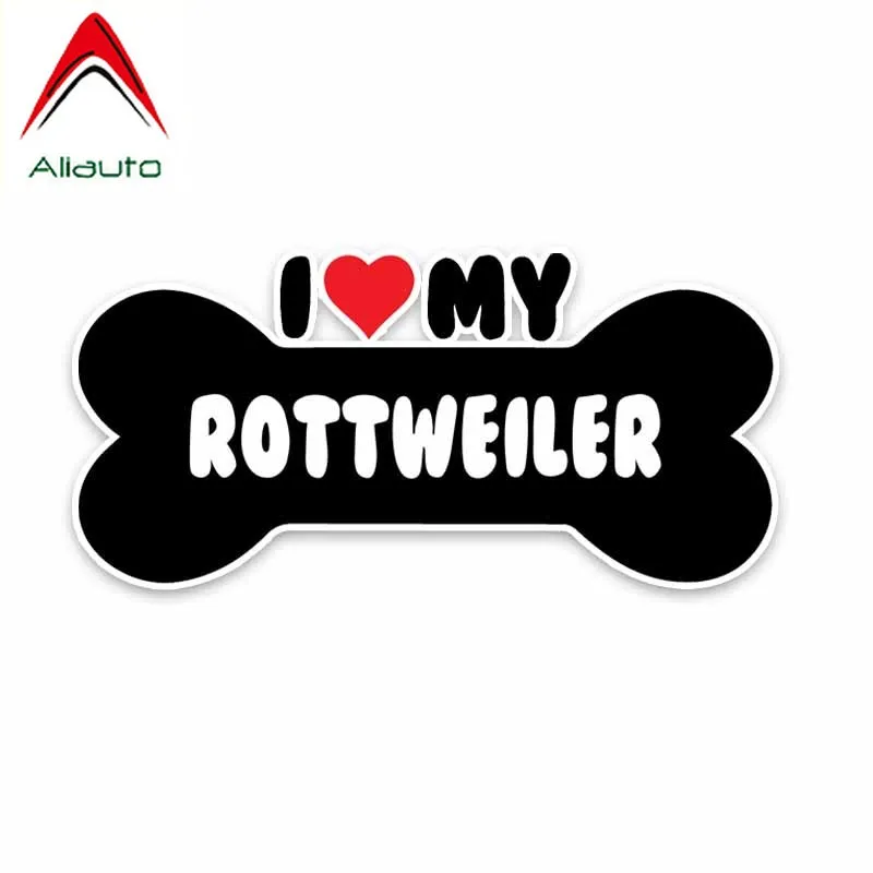 Наклейка на автомобиль Aliauto с надписью I Heart My Rottweiler Dog Bone ПВХ водонепроницаемая