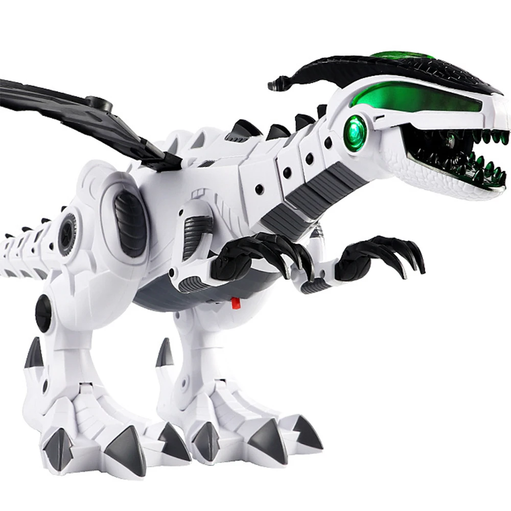 

Электрический распылитель, игрушки динозавров, широкоформатные ходячие белые механические птерозавры, имитация огня, модель динозавров, и...