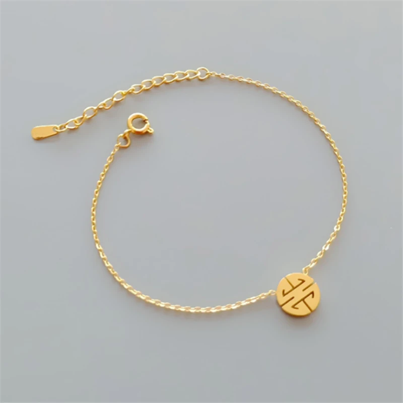 Классические Золотые шармы Lucky Life в Корейском стиле оригинальные браслеты для
